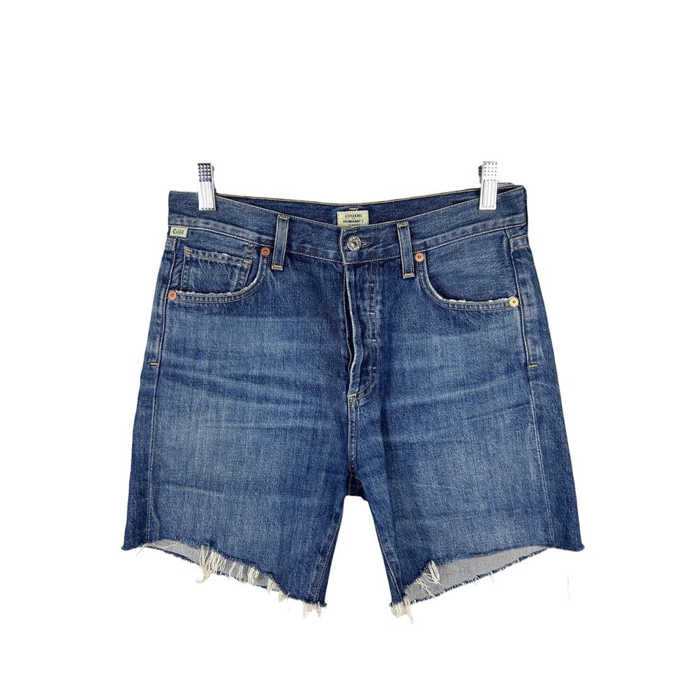 Citizens of Humanity Bailey Loose Fit Denim Bermuda Shorts 24 - Picture 3 of 9